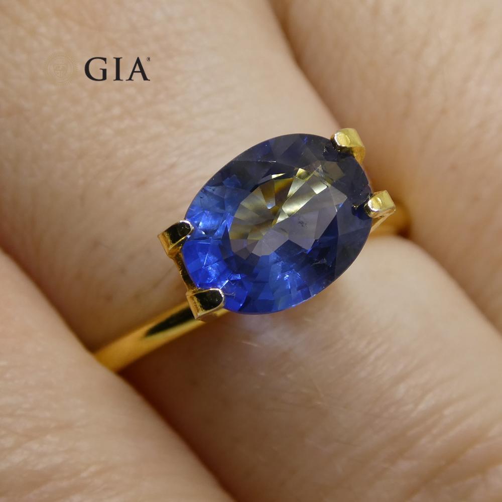 1,95ct Ovaler Blauer Saphir GIA zertifiziert Thailand 11