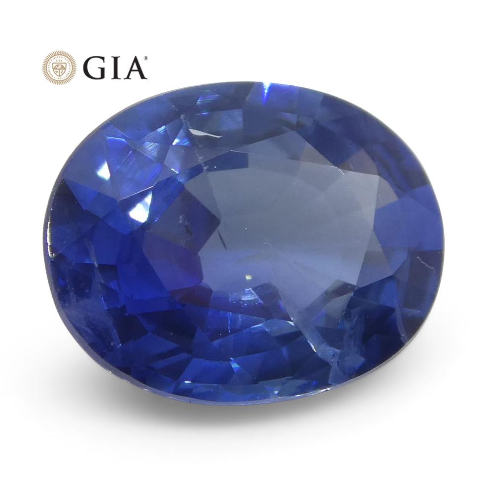 1,95ct Ovaler Blauer Saphir GIA zertifiziert Thailand 1