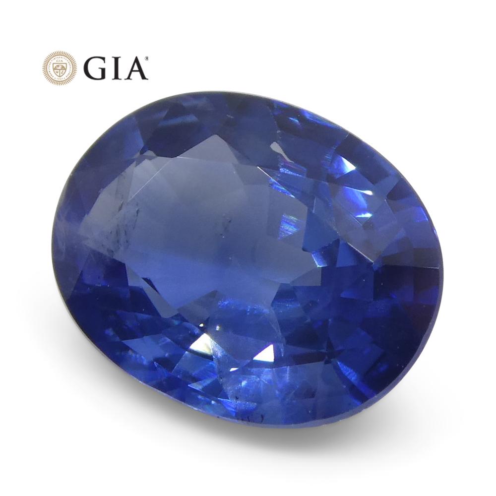 1,95ct Ovaler Blauer Saphir GIA zertifiziert Thailand 2