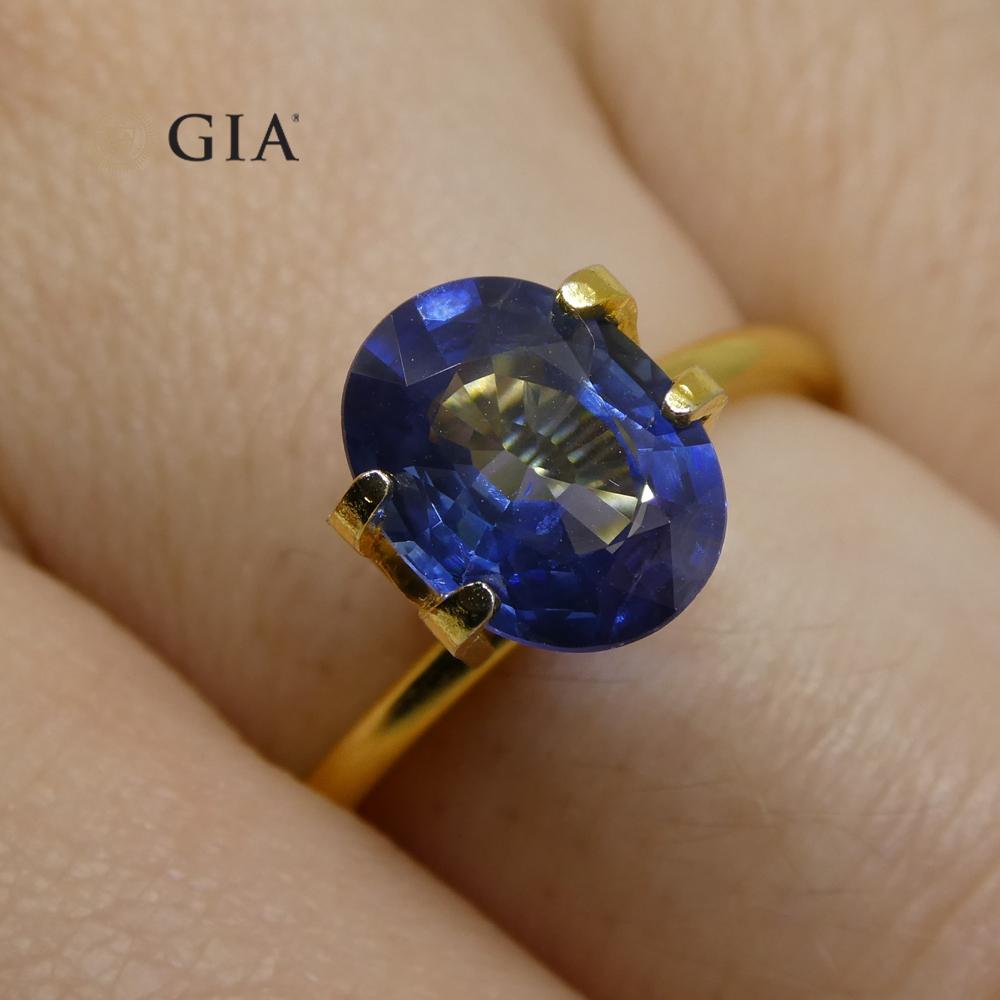 Dies ist ein atemberaubender GIA-zertifizierter Saphir 

Der GIA-Bericht lautet wie folgt:

GIA-Berichtsnummer: 5212402133
Die Form: Oval
Schneidestil: 
Schliffart: Krone: Brillantschliff
Schnittstil: Pavillon: Stufenschnitt
Transparenz: