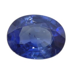 Saphir bleu ovale de 1,95 carat certifié GIA, Thaïlande