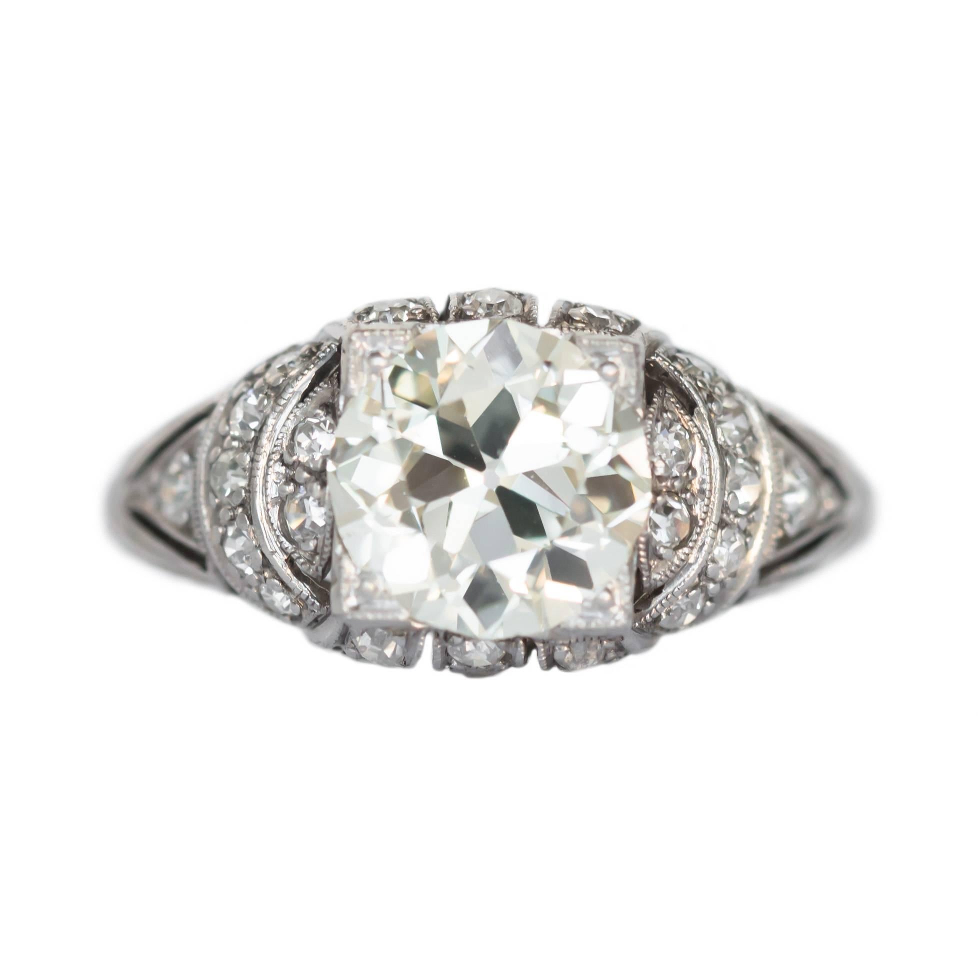 1.96 Carat Diamond Platinum Engagement Ring