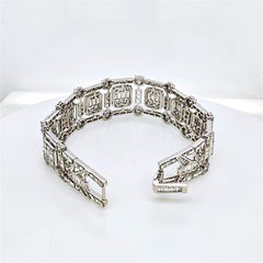 Bracciale in oro bianco con diamanti bianchi da 19.6 carati