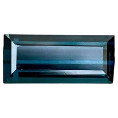 1.96 carats Deep Indicolite Tourmaline Baguette Cut Natural Afghani Gemstone