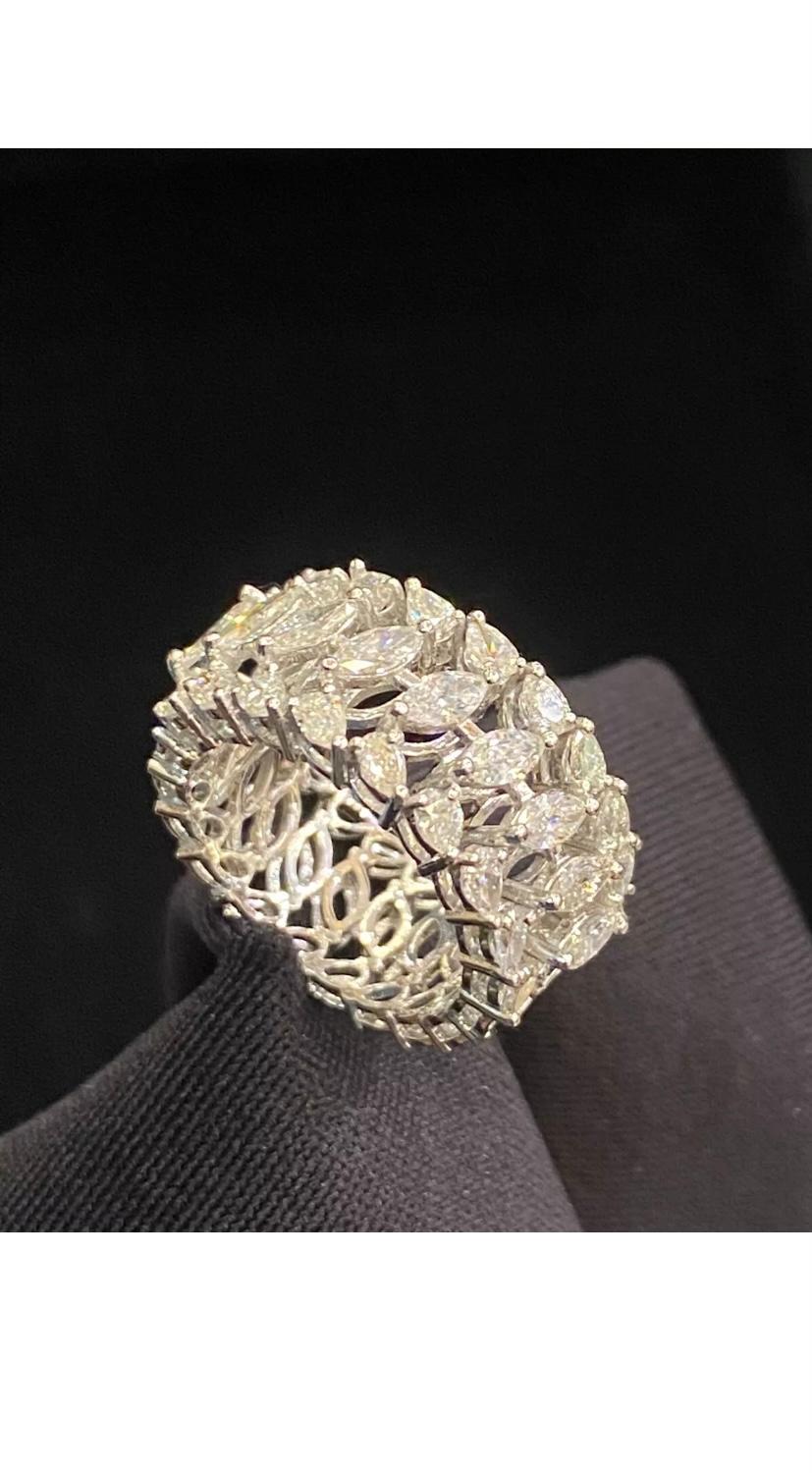 1,96 quilates  Anillo de oro con diamantes naturales en forma de pera/marquesa en venta 6