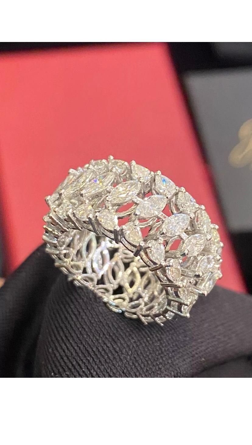 1,96 quilates  Anillo de oro con diamantes naturales en forma de pera/marquesa en venta 8
