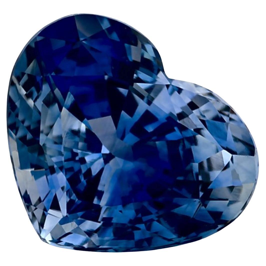 1.96 Karat Blauer Saphir Herz Loser Edelstein