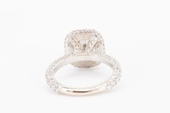 1.96 Ct Cushion Brilliant Diamond GIA Certified in 14k White Gold Diamond Ring