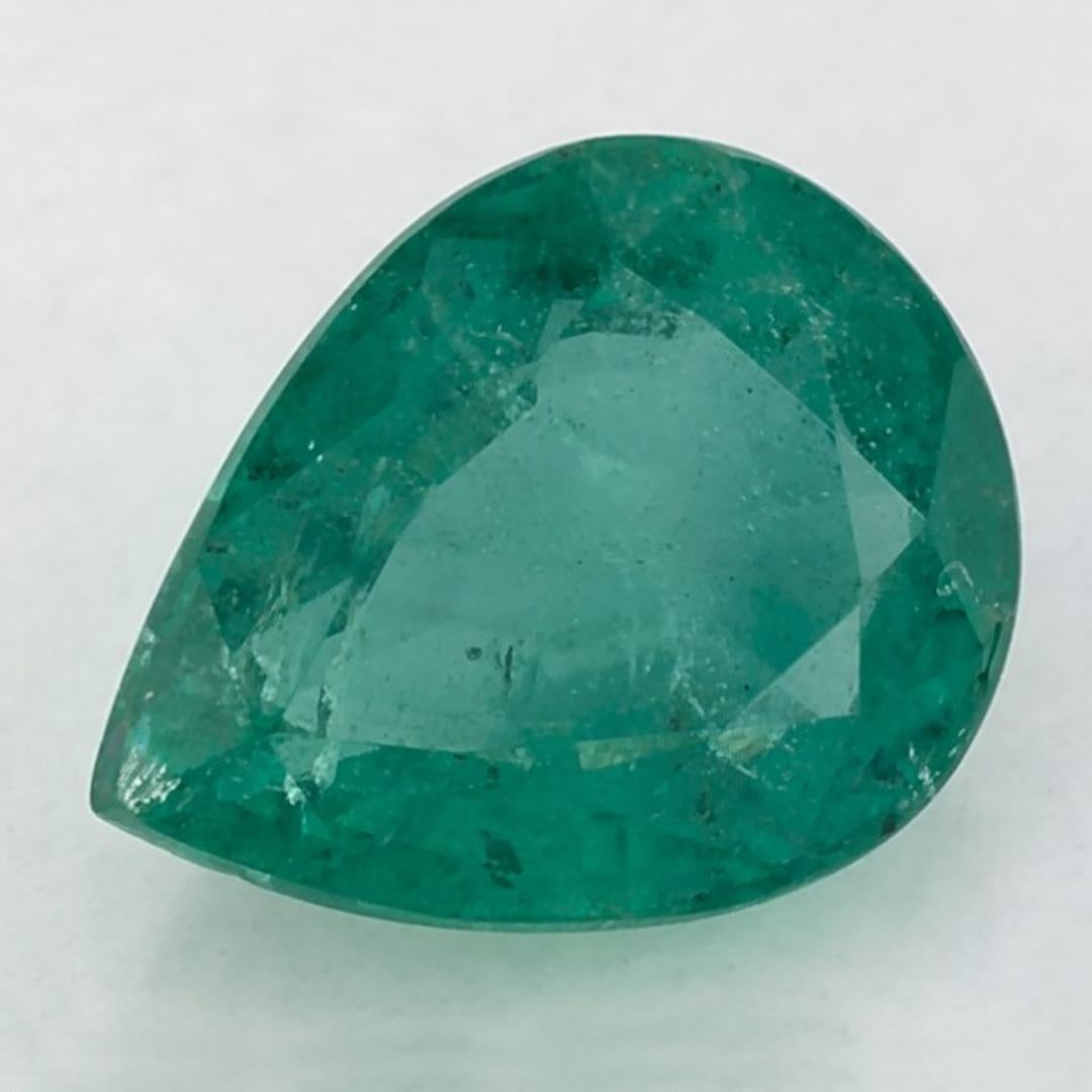 1.96 Karat Smaragd Birne Loser Edelstein (Tropfenschliff) im Angebot