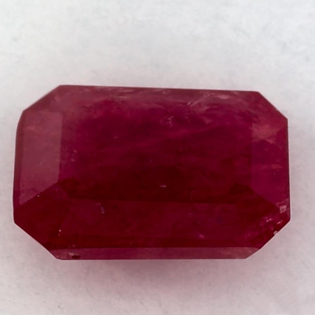 1.96 Ct Ruby Octagon Cut Loose Gemstone (pierre précieuse en vrac) Neuf - En vente à Fort Lee, NJ