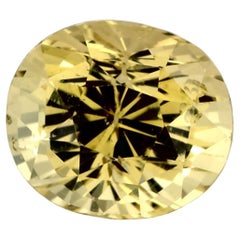 1,96 Karat Gelber Saphir Oval Loser Edelstein