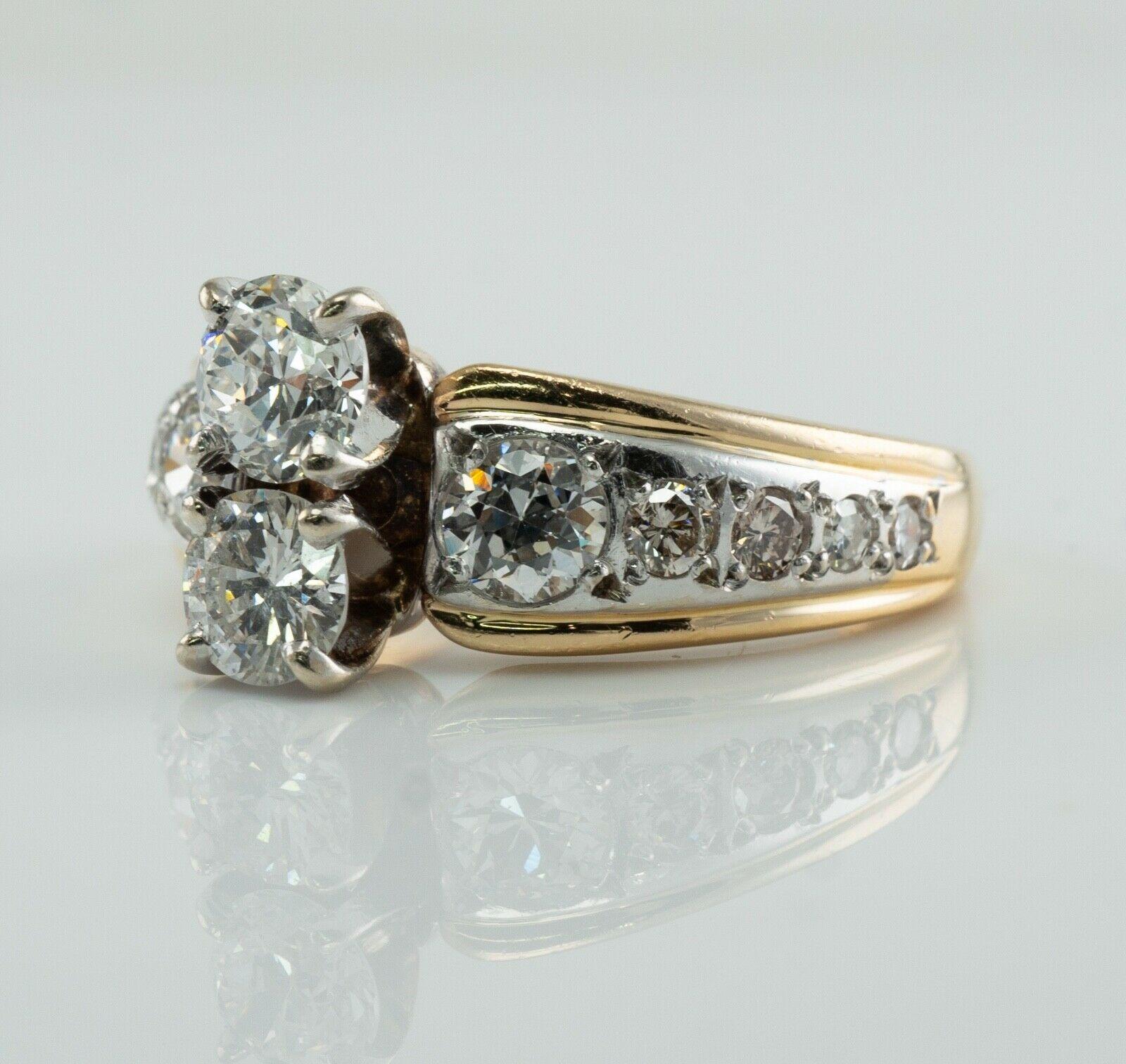 vintage two stone engagement ring