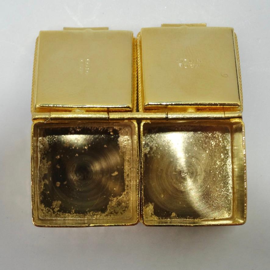 1960 18K Gold Art Deco Pill Box For Sale 4