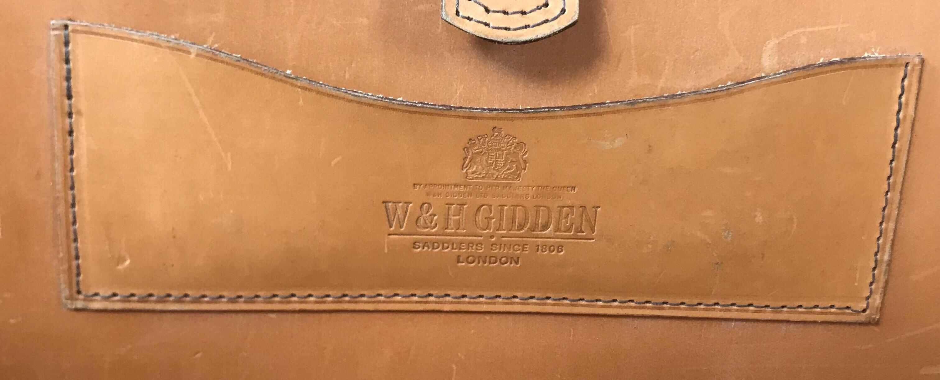 1960-1970 Hide Leather Attaché Case by “W & H Gidden” 7