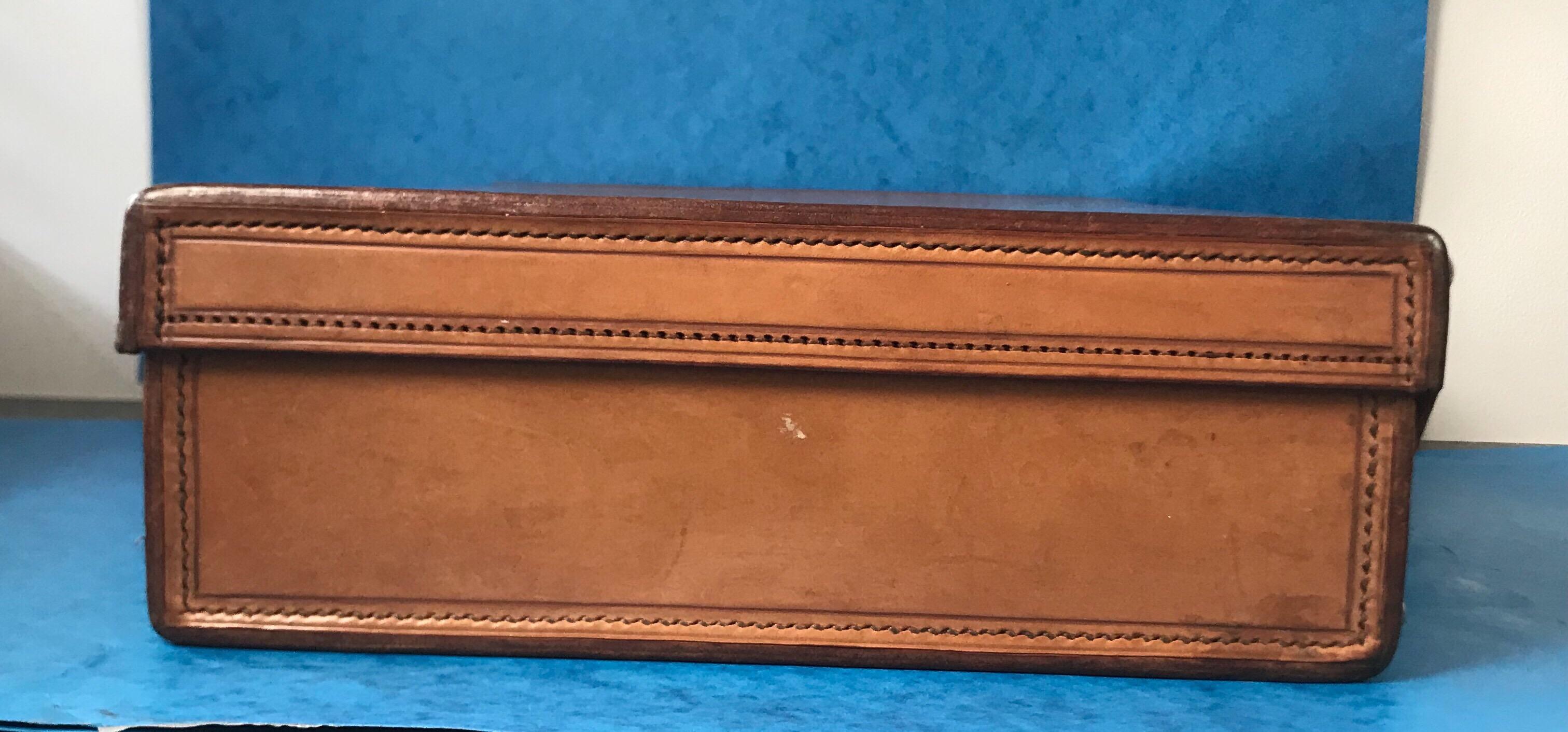 Other 1960-1970 Hide Leather Attaché Case by “W & H Gidden”