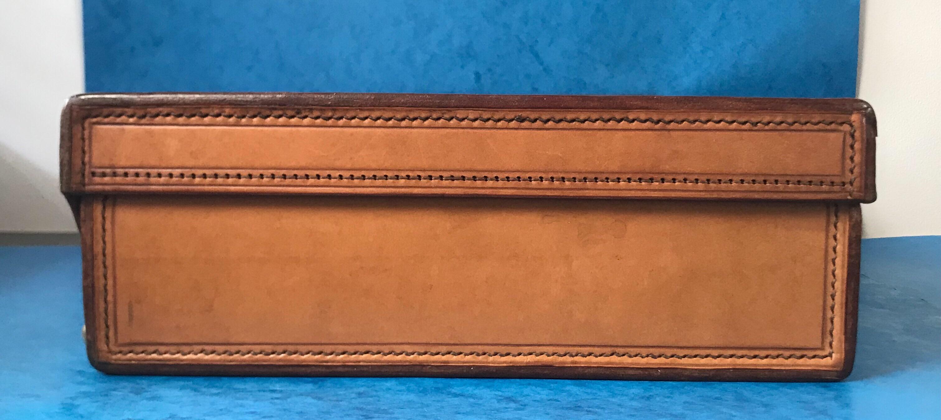 20th Century 1960-1970 Hide Leather Attaché Case by “W & H Gidden”
