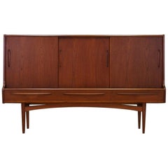 1960-1970 Highboard Teak Danish Design Retro