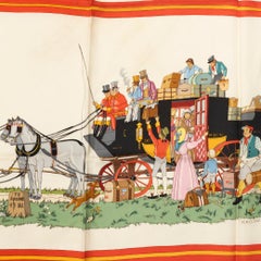 1960/1970s Gucci Carriage Silk Carré Scarf