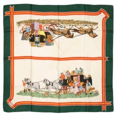 1960/1970s Gucci Carriage Silk Carré Scarf