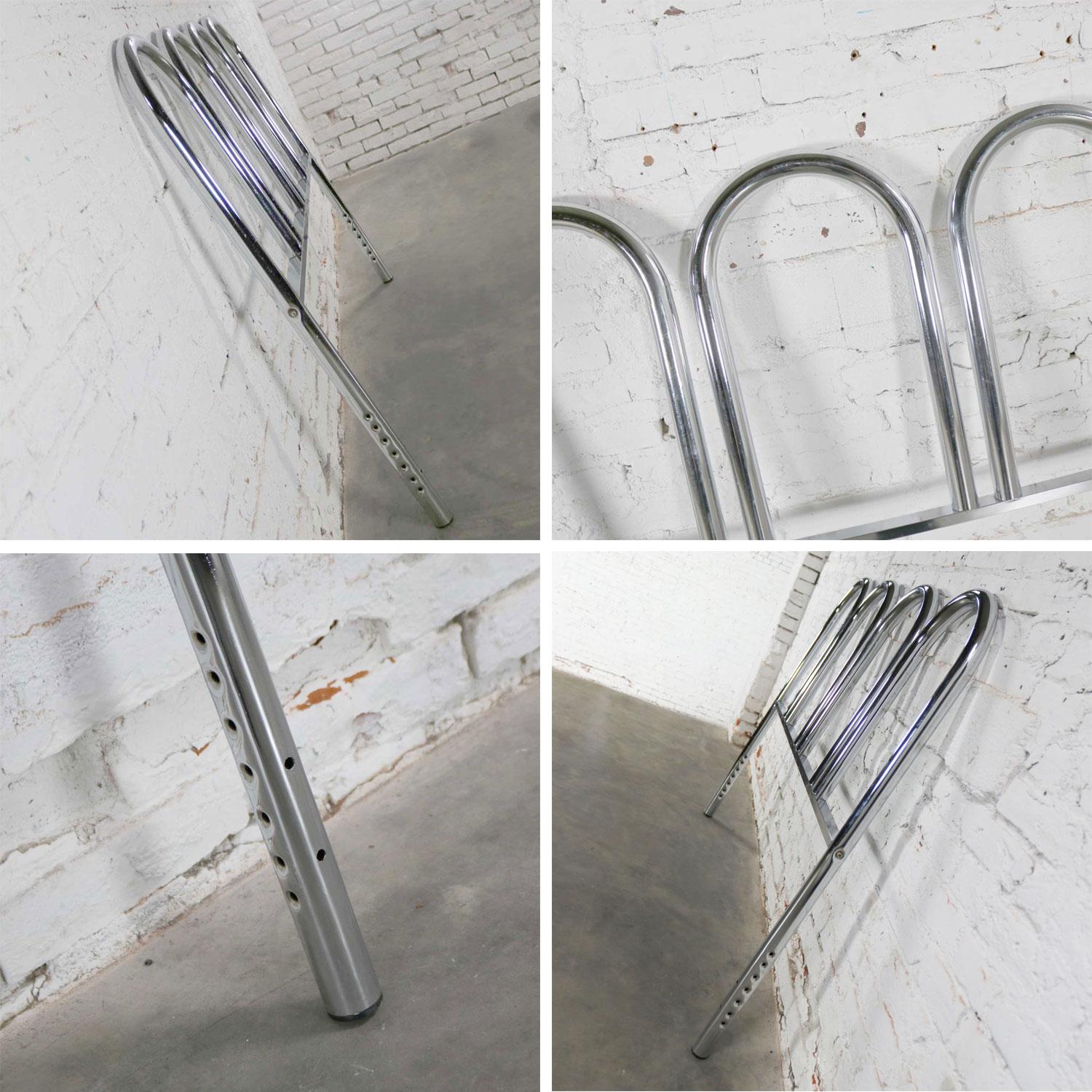 1960-1970’s Mid-Century Modern Chrome Tube Four Arch Full-Size Headboard For Sale 3
