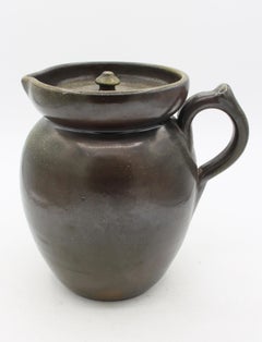 1960-1972 American Ben Owen Master Potter Stamped Lidded Pitcher