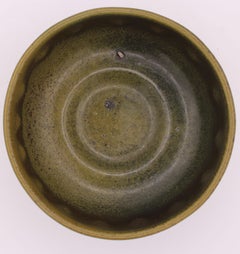 Froschglasur-Keramikschale aus Glasur von Ben Owen I, 1960-1972