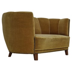 1960-70s, Danish 2 Seater "Banana" Sofa, Original Very Good Condition
