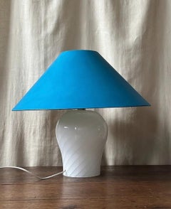 1960/70's Davinci Murano Spiral Patterned Glass Table Lamp