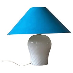 1960/70's Davinci Murano Spiral Patterned Glass Table Lamp