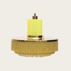 1960/70s Hans-Agne Jakobsson Fringe & Brass Light Fixture