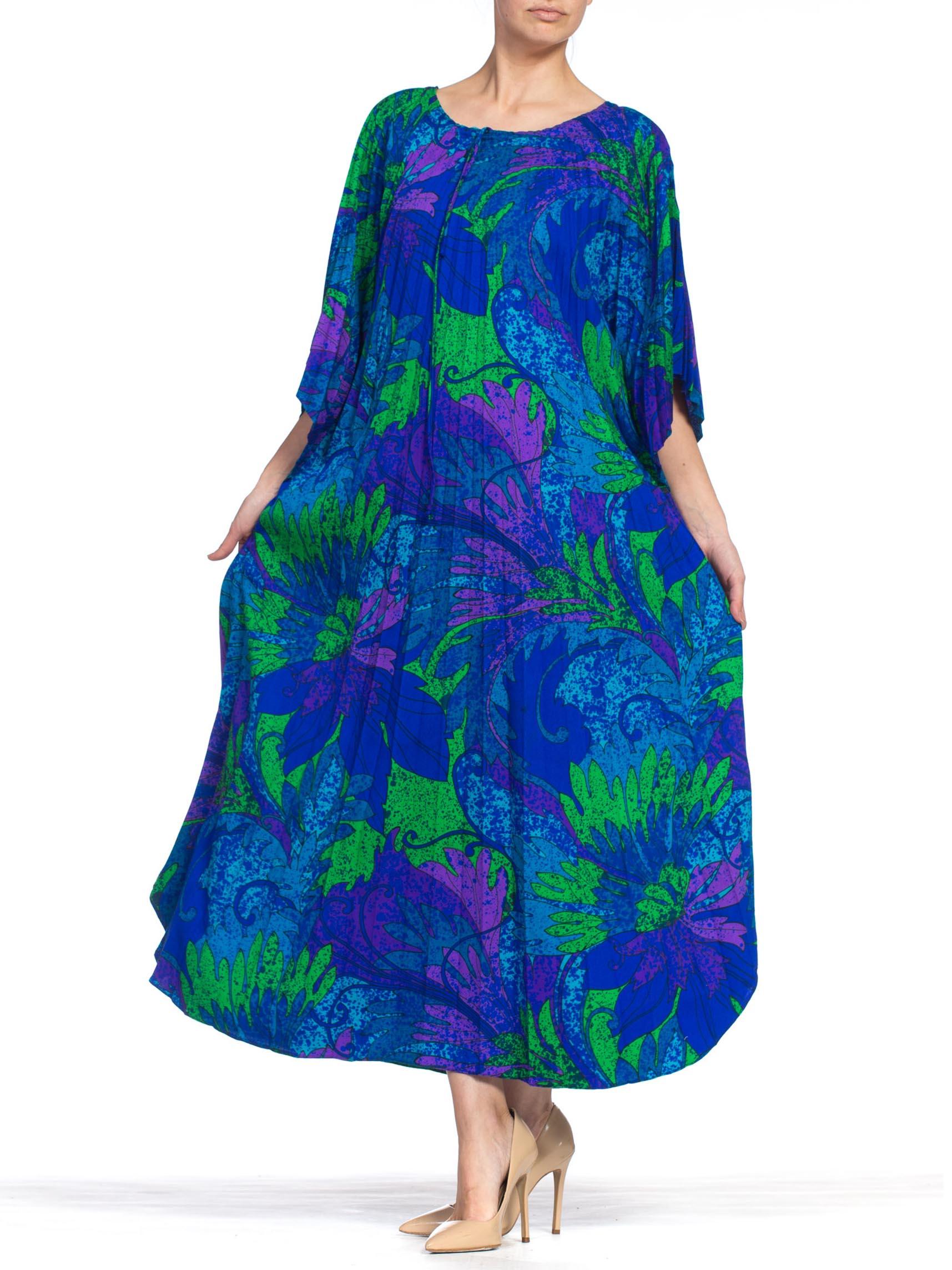 tropical print kaftan