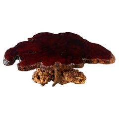 1960-70's Vintage Live Edge California Redwood Burl Table Mid Century