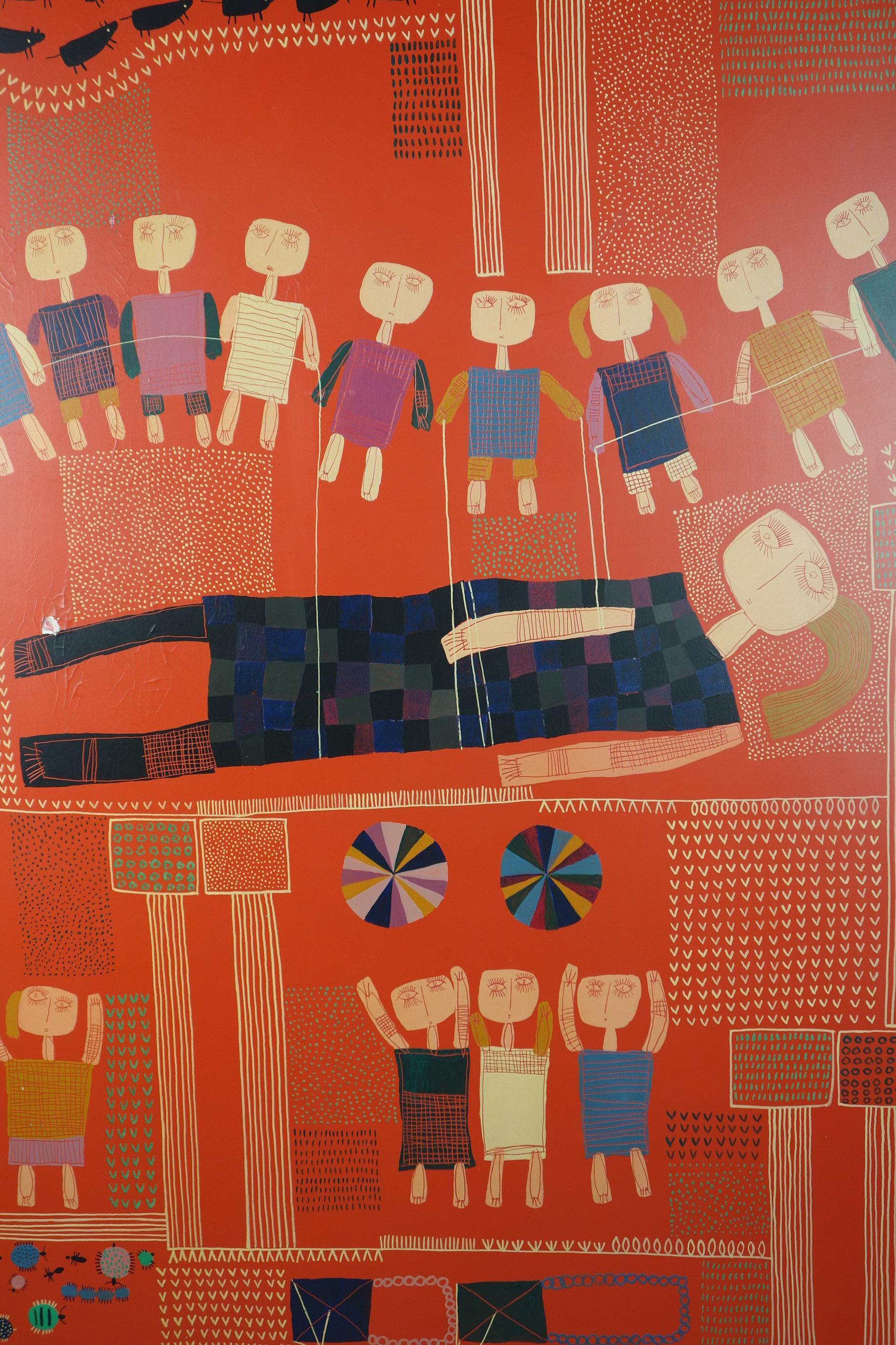 1960 Agostino Piazza Tino da Noale Italienische Kunst Naif Big Paint Wood im Angebot 10