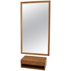 1960 Aksel Kjersgaard Set of Mirror and Drawer in Oak