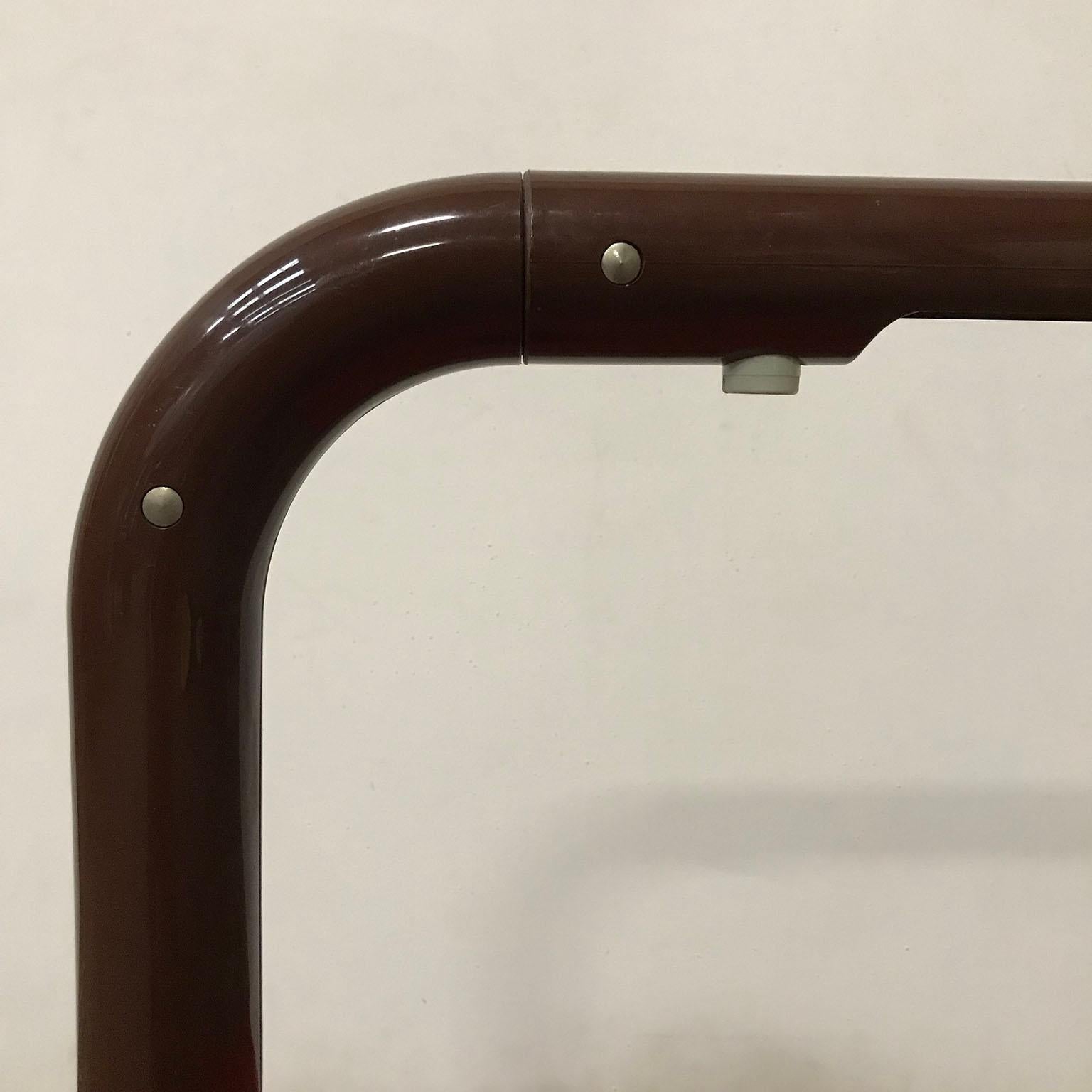 Swedish 1960, Anders Pehrson for Atelje Lyktan, Sweden, Tube Desk Lamp in Brown Plastic For Sale