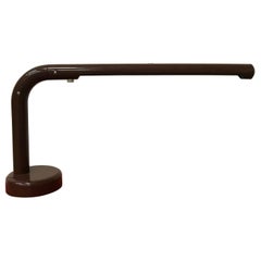 1960, Anders Pehrson for Atelje Lyktan, Sweden, Tube Desk Lamp in Brown Plastic