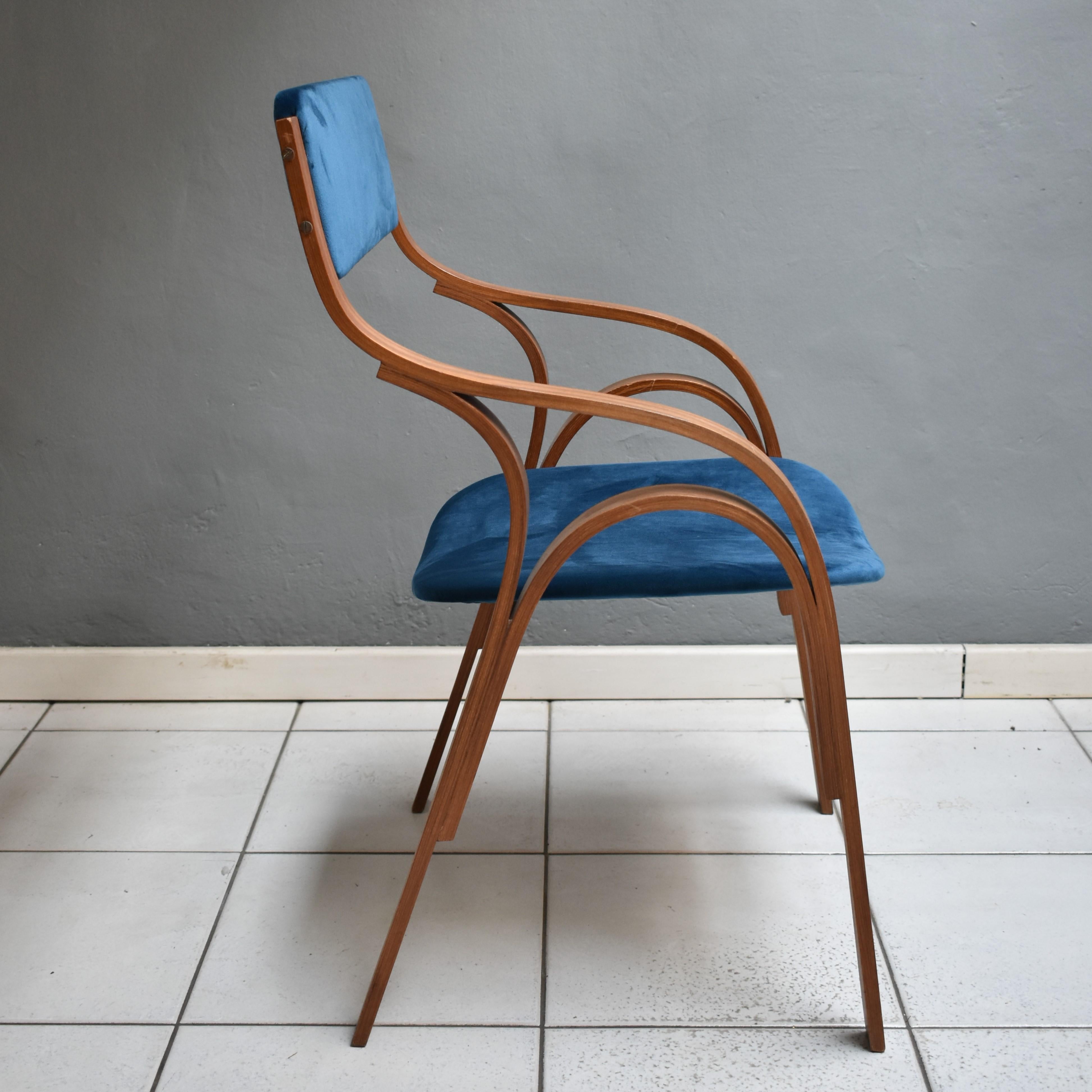 Sessel entworfen von Giotto Stoppino Lodovico Meneghetti Vittorio Gregotti, 1960 (Moderne der Mitte des Jahrhunderts) im Angebot