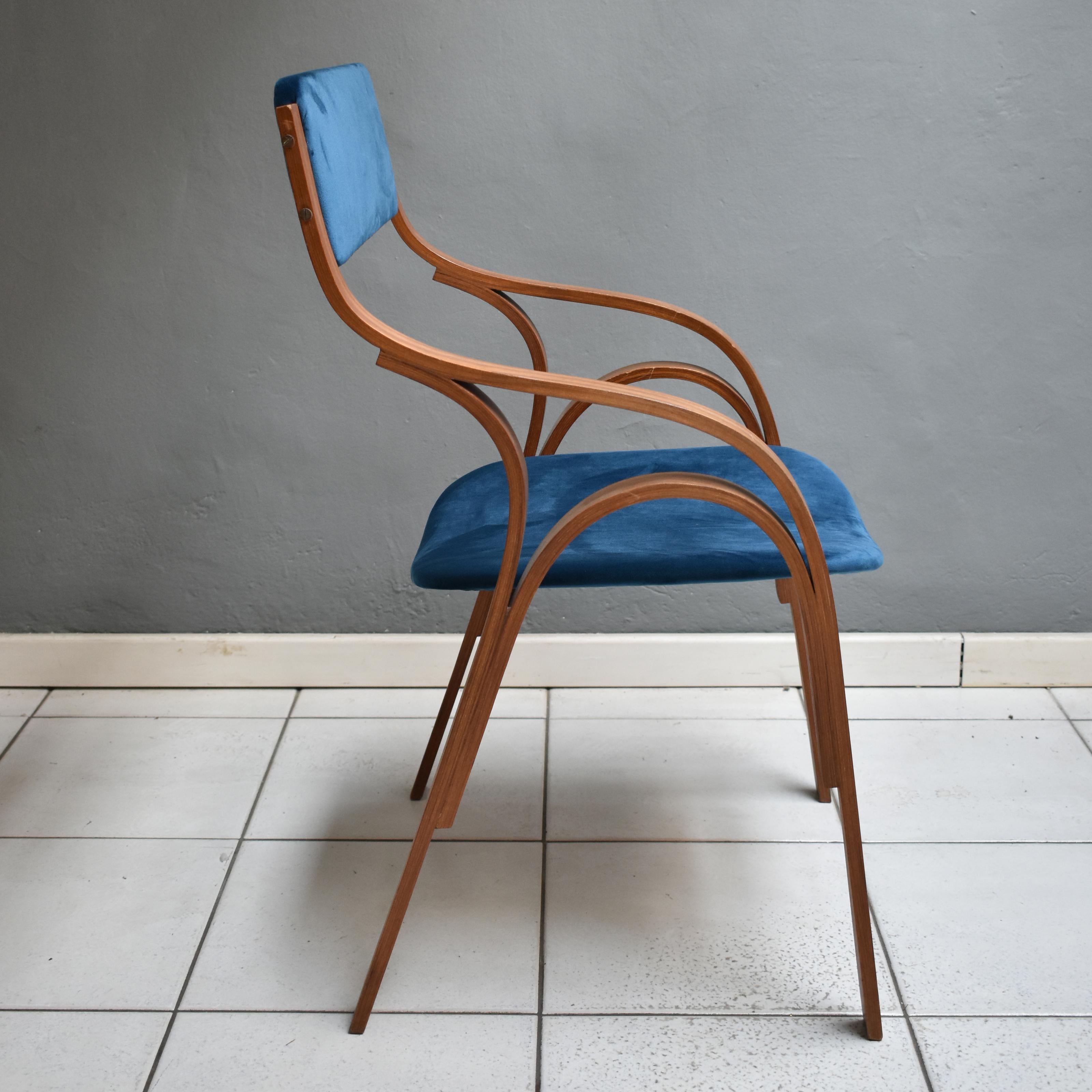 Italian 1960, Armchair design by Giotto Stoppino Lodovico Meneghetti Vittorio Gregotti For Sale