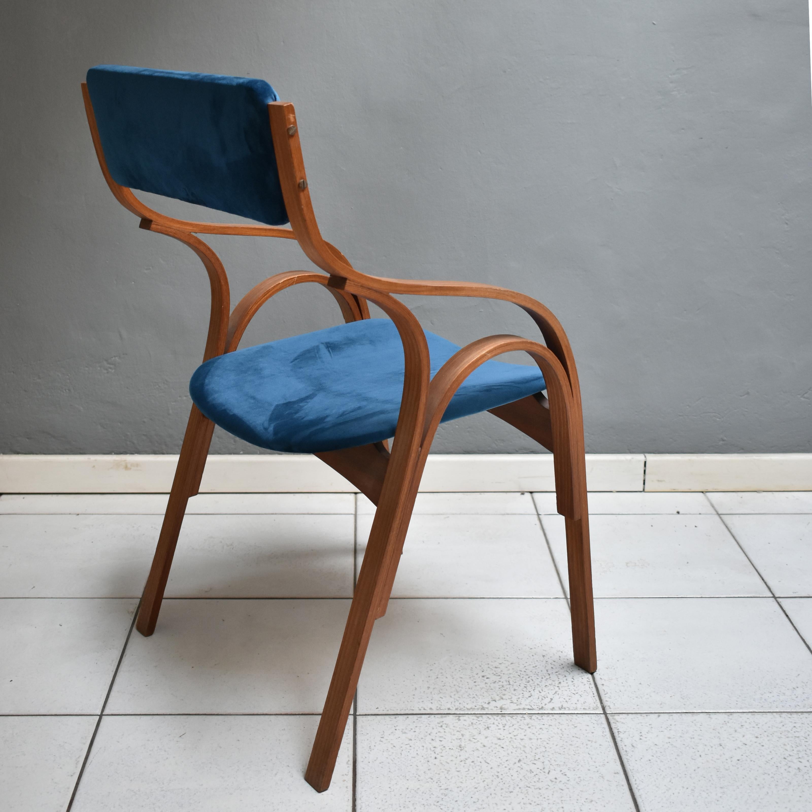 1960, Armchair design by Giotto Stoppino Lodovico Meneghetti Vittorio Gregotti In Good Condition For Sale In Milan, IT