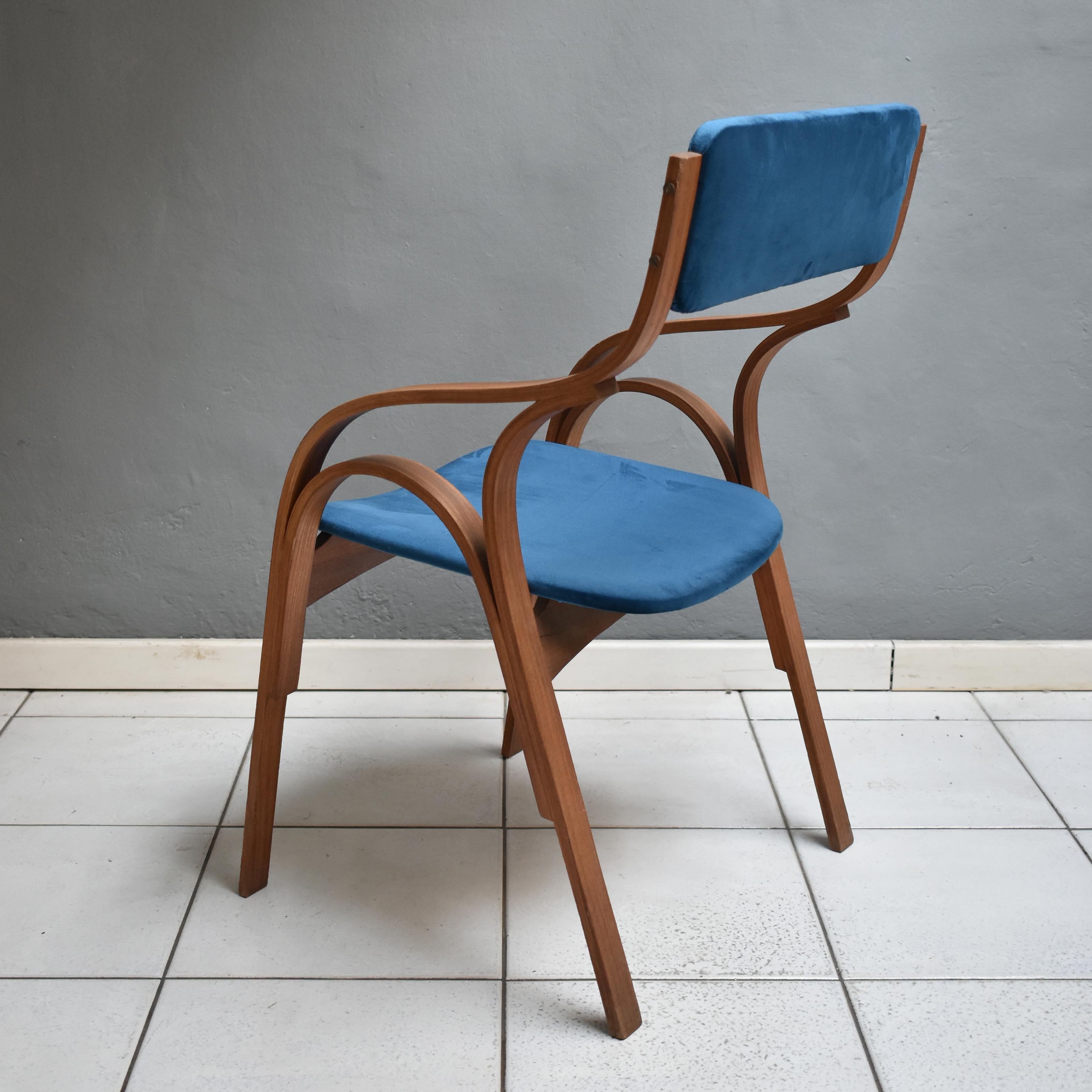 Velvet 1960, Armchair design by Giotto Stoppino Lodovico Meneghetti Vittorio Gregotti For Sale