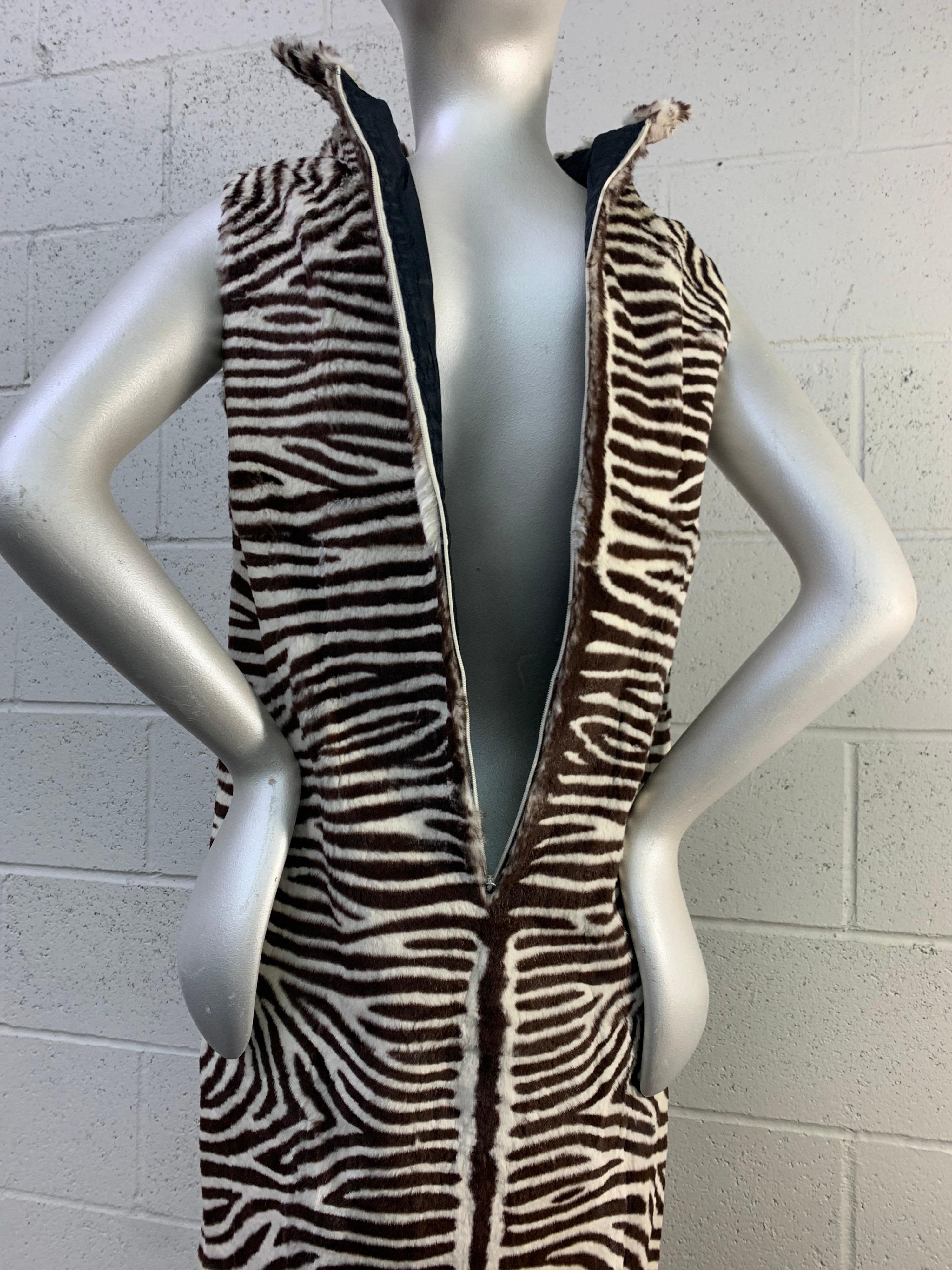 1960 Arthur Stevens Zebra Stenciled Lapin Mod Dress and Jacket Ensemble For Sale 6
