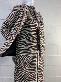 1960 Arthur Stevens Zebra Stenciled Lapin Mod Dress and Jacket Ensemble