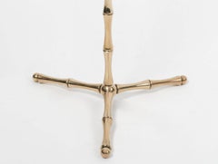 1960 Maison Roche, gilded brass floor lamp, bamboo style