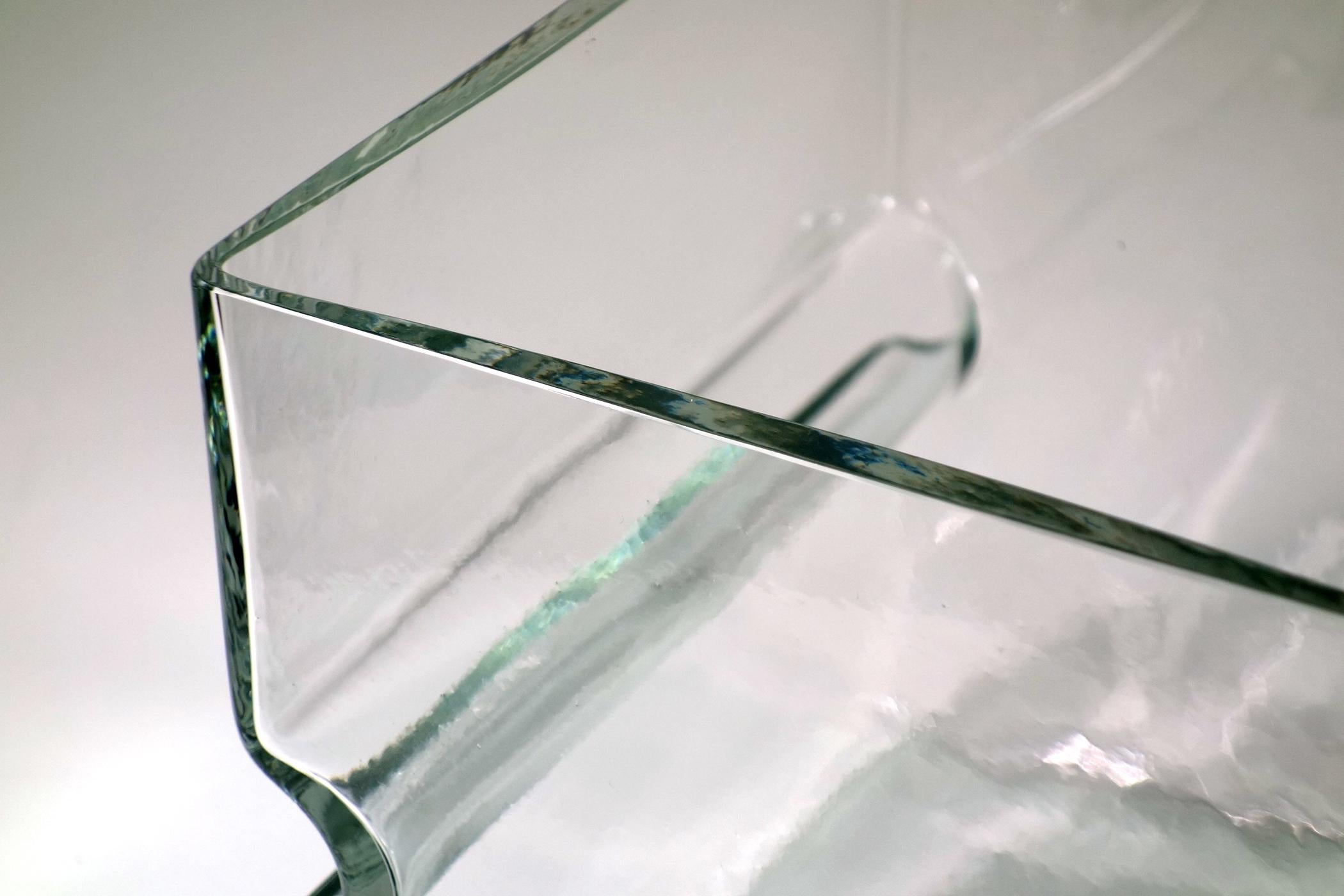 1960 Barbini Italienisches A Space Age Design Murano Glas Würfel Vase im Angebot 2