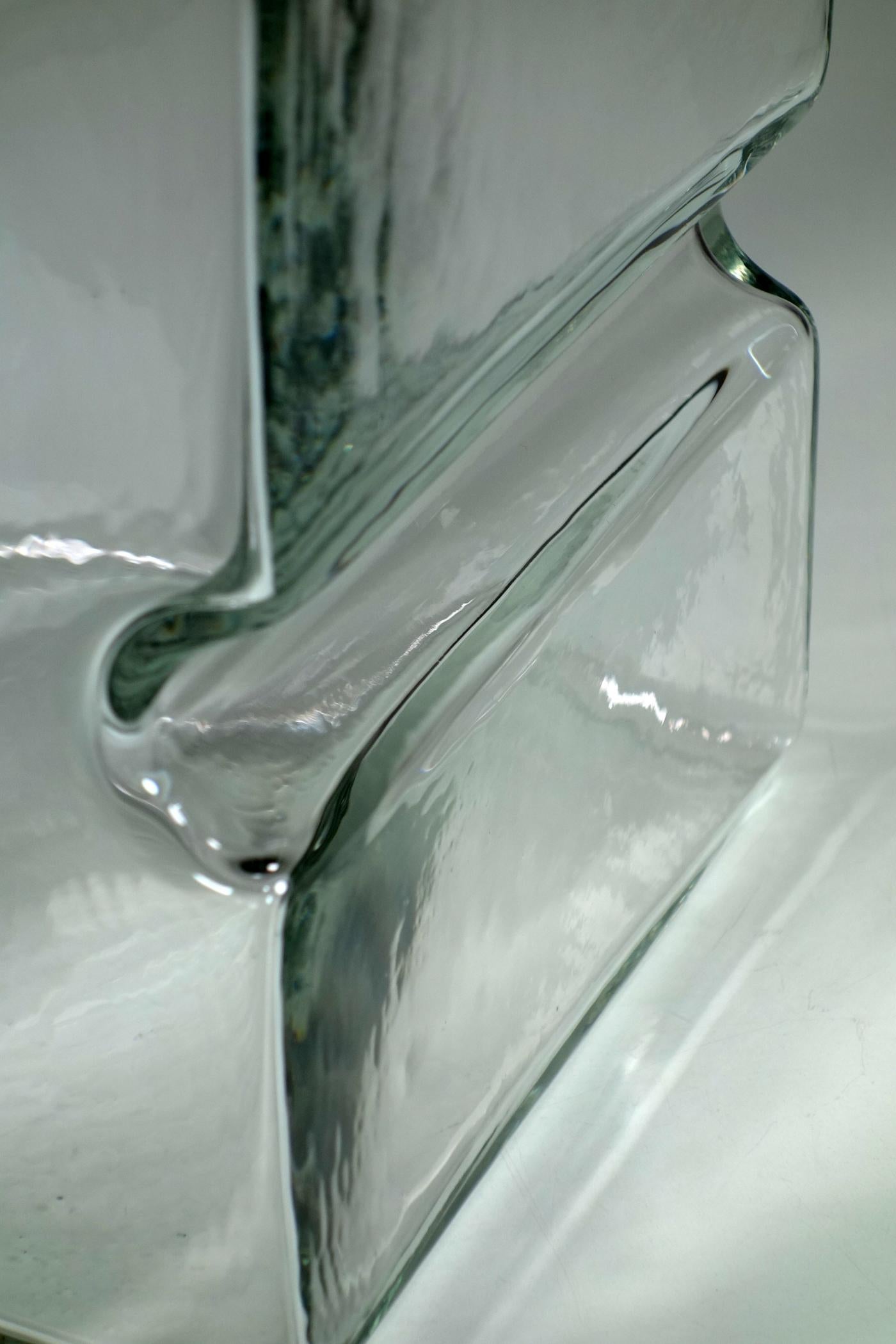 1960 Barbini Italienisches A Space Age Design Murano Glas Würfel Vase im Angebot 3
