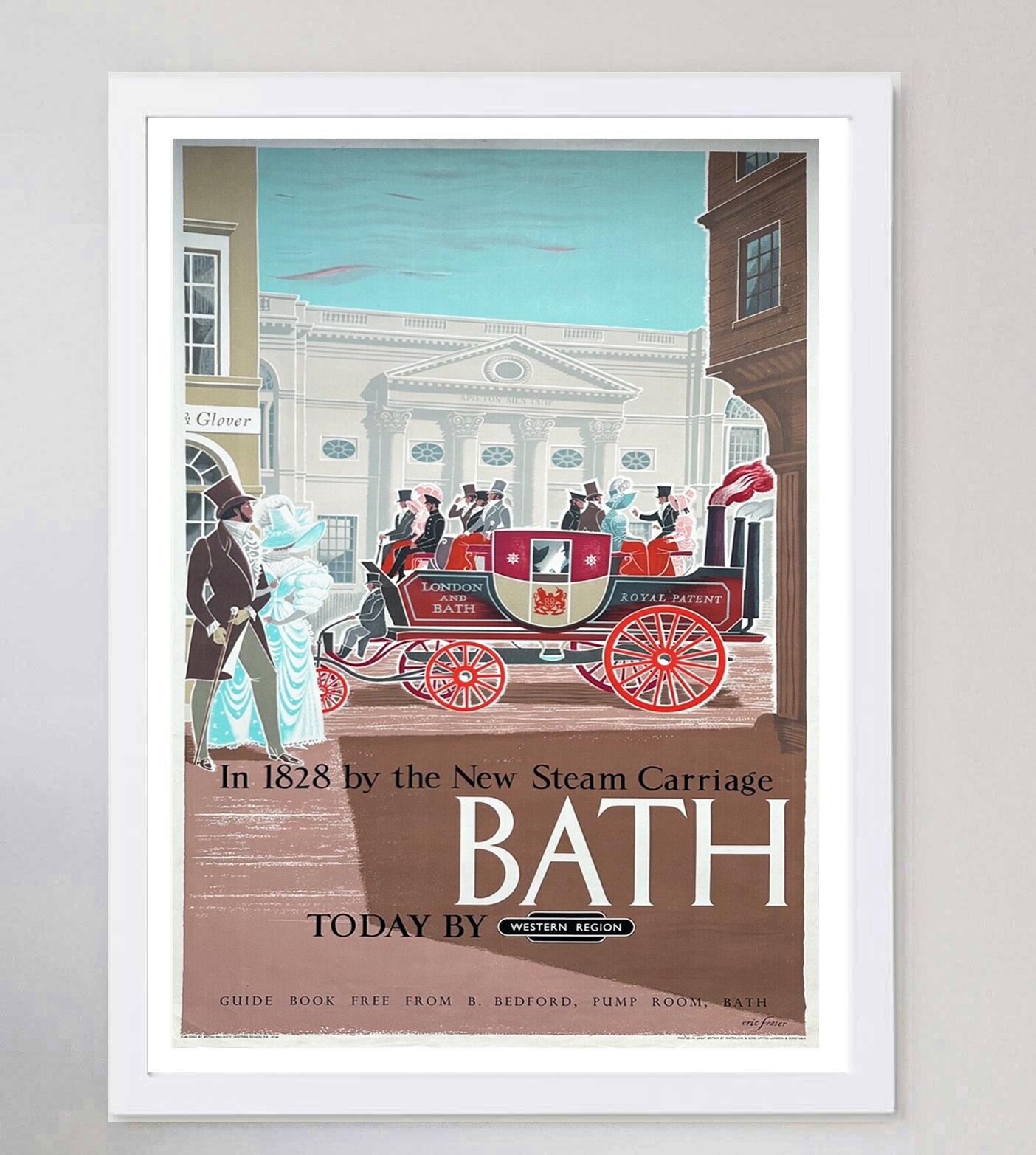 1960 Bath - British Railways Original Vintage Poster Bon état - En vente à Winchester, GB