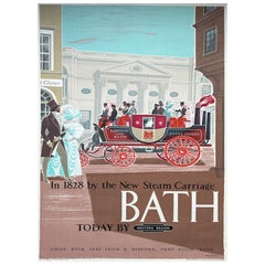 1960 Bath - British Railways Poster originale d'epoca