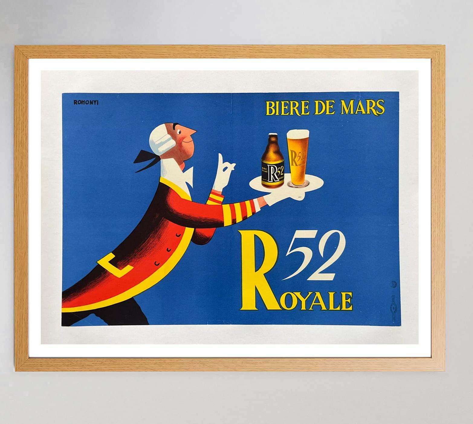 1960 Cerveza de Marte - R52 Royale Cartel Vintage Original en Bueno estado para la venta en Winchester, GB