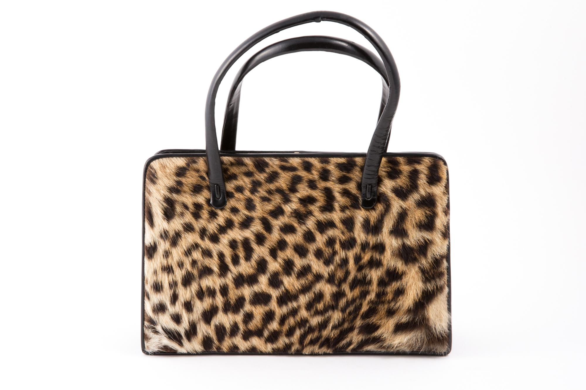vintage leopard purse