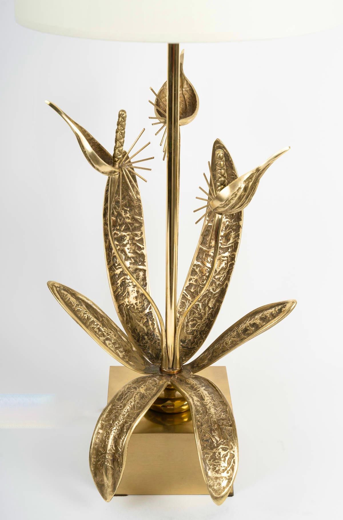 Francese 1960 Lampada in bronzo 